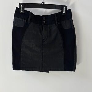 Black leather Skirt